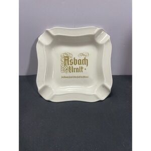 Vintage Asbach Uralt Ashtray, Advertising German Brandy, 1950s Thomas Porcelain